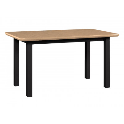 Кухонный стол  Стол WENUS 2 S, 140(180)*80*76 Черный / Дуб Натуральный