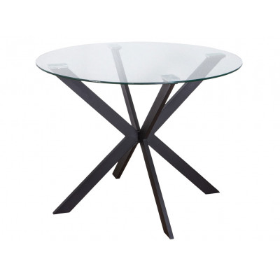 Кухонный стол  Стол DALLAS, 100*75 Черный, металл / Стекло