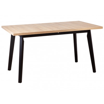 Кухонный стол  Стол OSLO 5, 140(180)*80*75 Черный / Дуб Грендсон