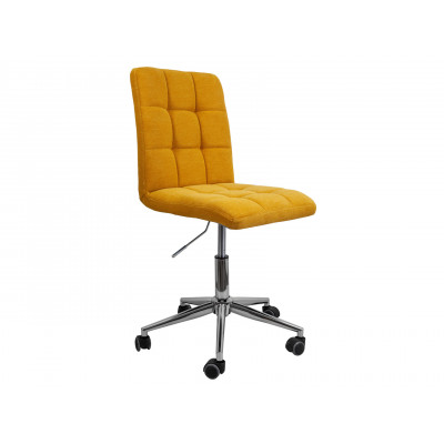 Офисное кресло  Стул FIJI, поворотный Желтый, ткань / Хром