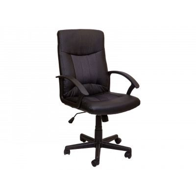 Офисное кресло  Кресло поворотное Polo Черный, экокожа / Черный