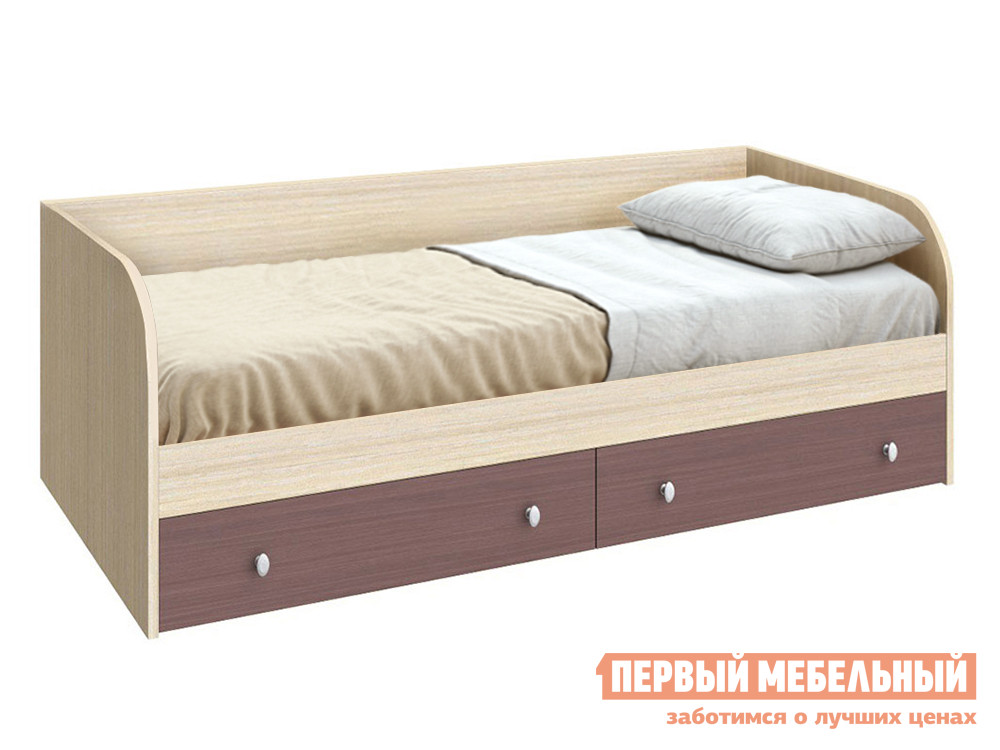 Детская кровать  Астра Дуб Молочный / Дуб Шамони, Без подушек от Первый Мебельный