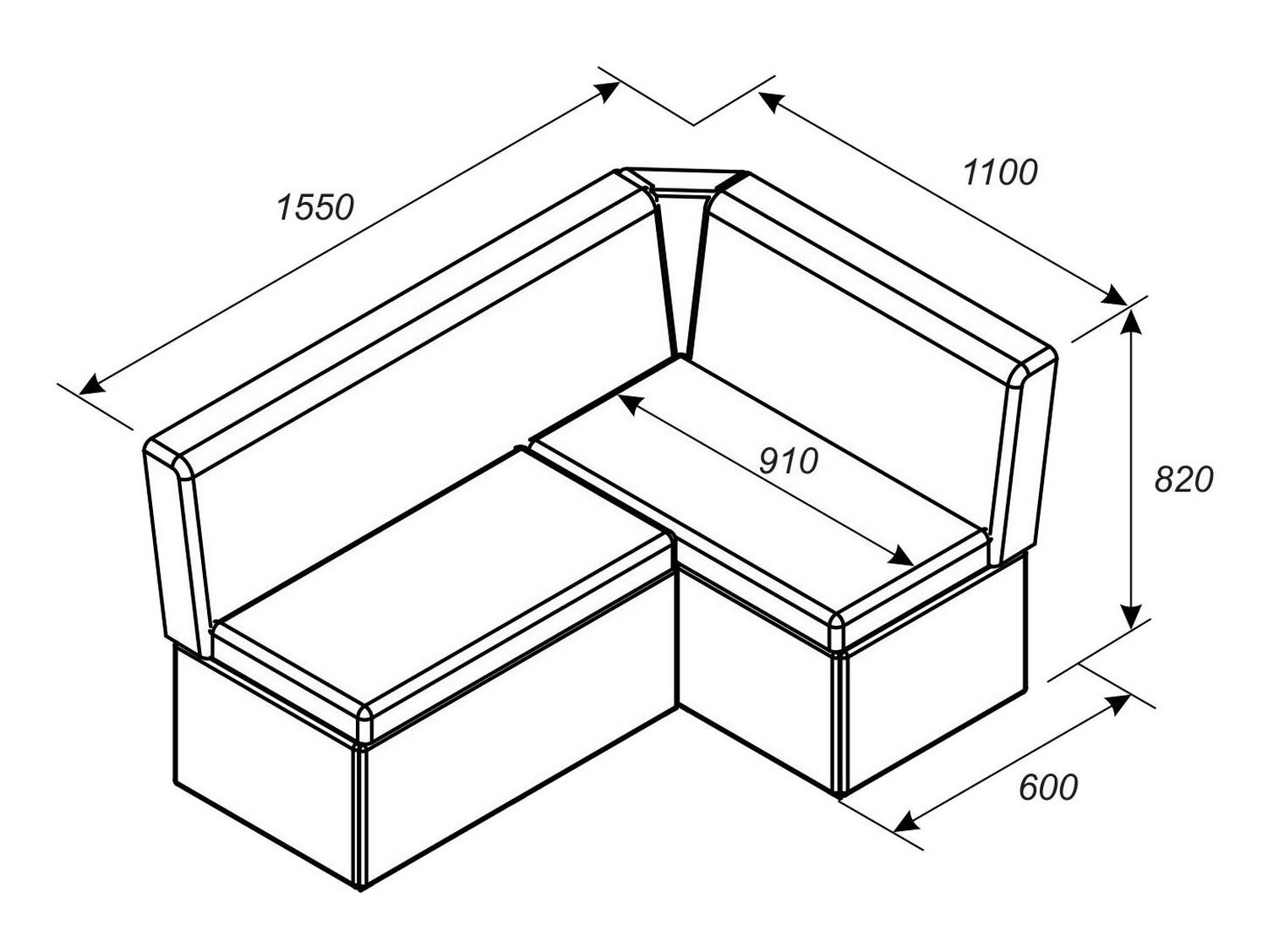 модели кухонных угловых диванов