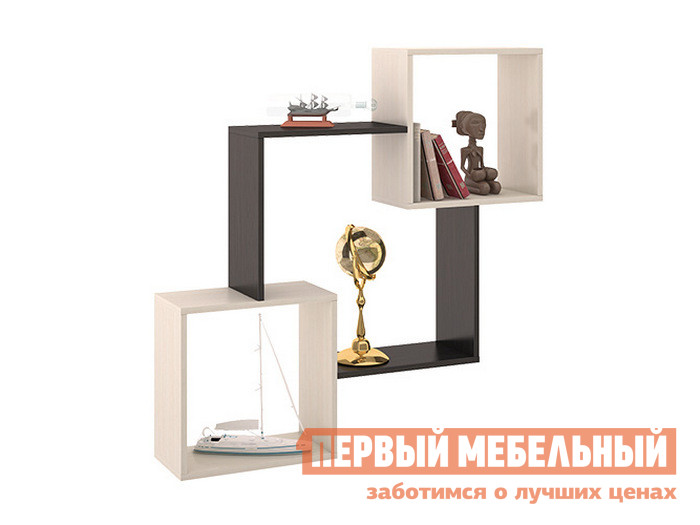 

Настенная полка Милка Венге Цаво / Молочный дуб, Темное-cветлое дерево, Милка Венге Цаво / Молочный дуб