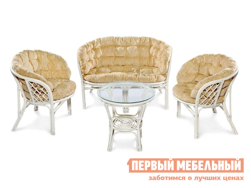

Комплект плетеной мебели Комплект кофейный БАГАМА, арт. 03/10 Белый, Комплект кофейный БАГАМА, арт. 03/10 Белый