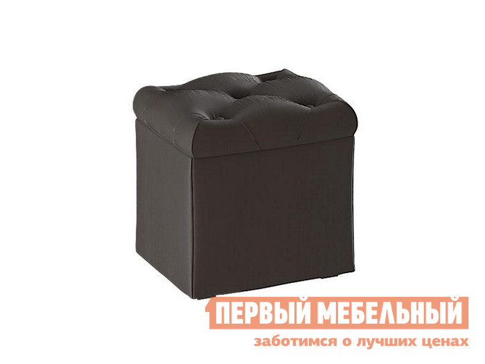 Пуфик  Триада-мини Коричневый, экокожа с текстурой кашемир