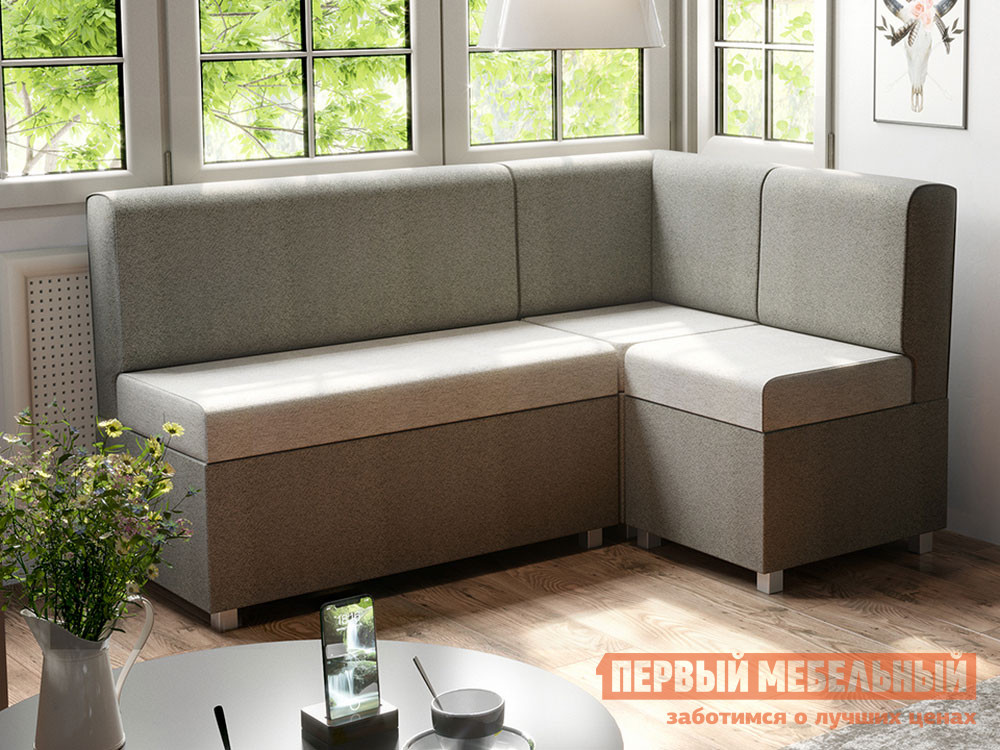 Кухонный диван  Каир 3 Ткань Мокко / Капучино от Первый Мебельный