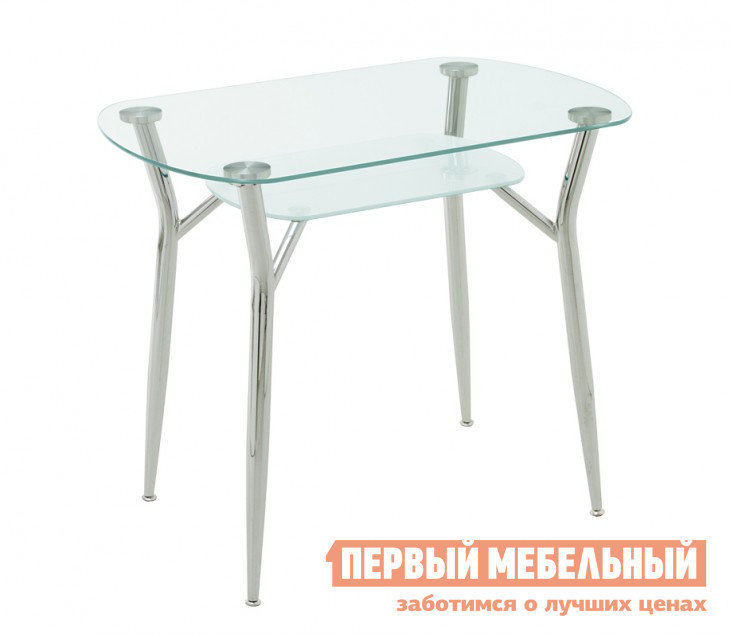Овальный стол на кухню стеклянный Кубика Пекин-1