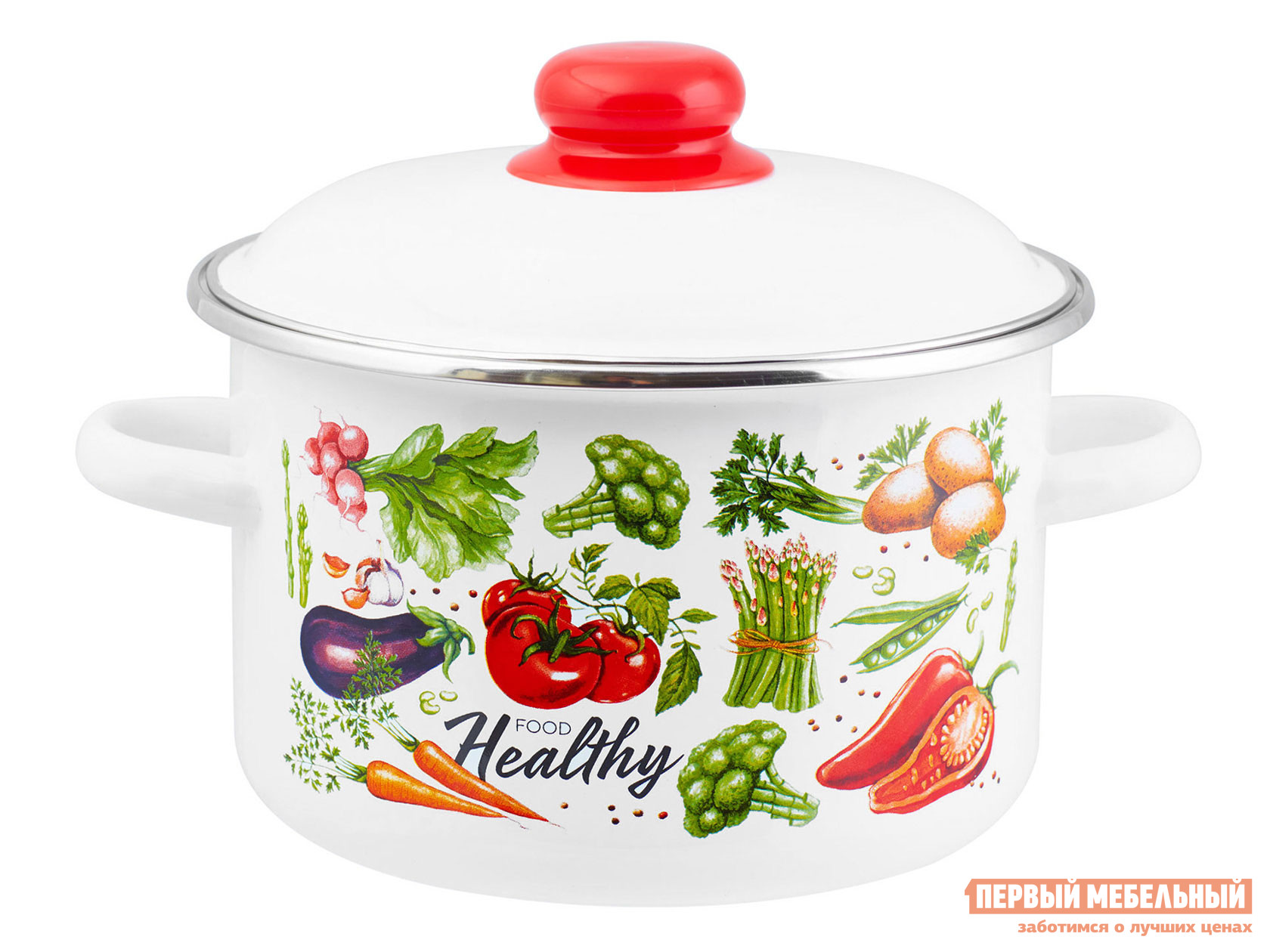 

Кастрюля Veggies 3 л Белый, эмаль, Veggies 3 л Белый, эмаль