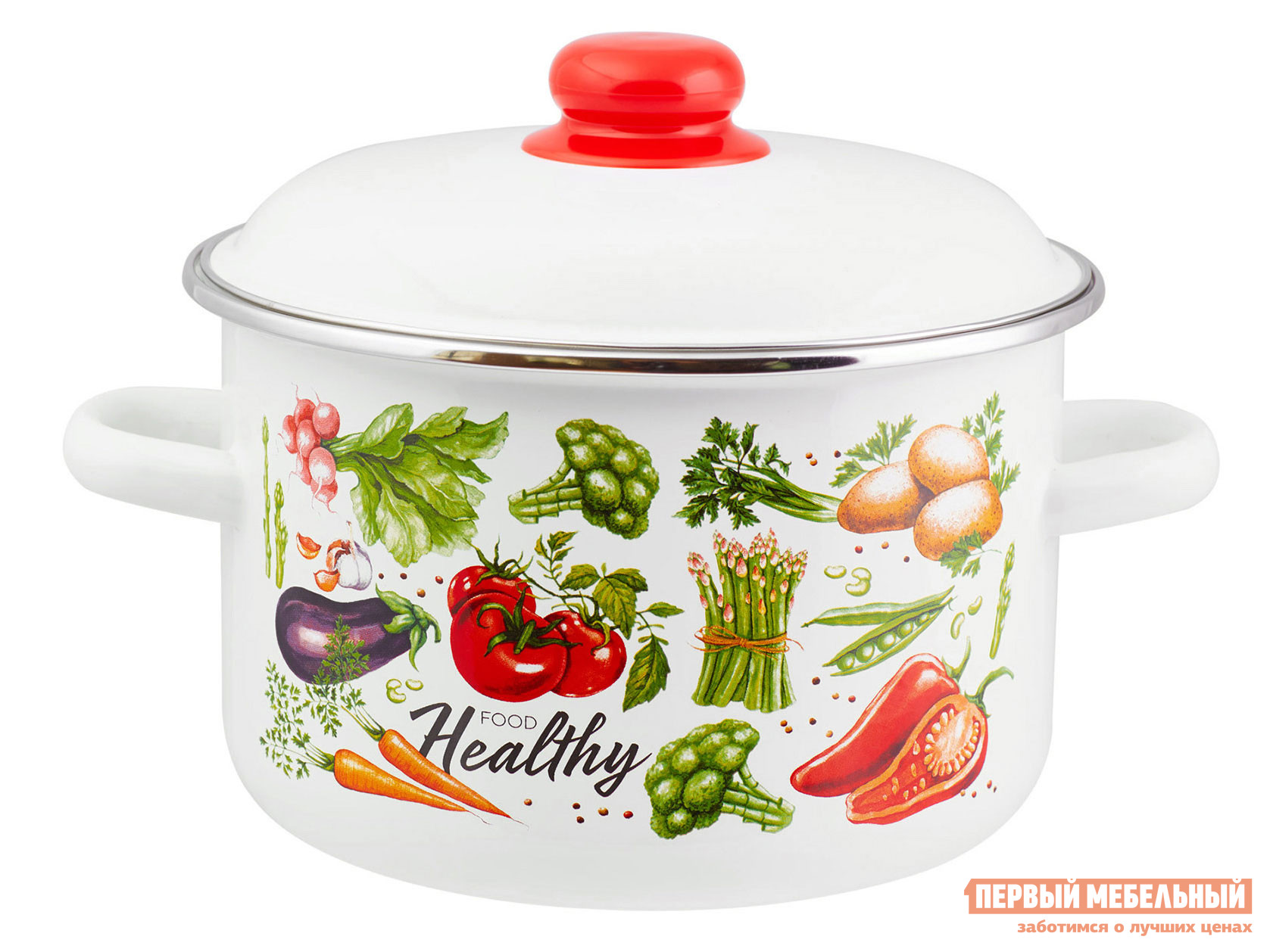 

Кастрюля Veggies 4 л Белый, эмаль, Veggies 4 л Белый, эмаль