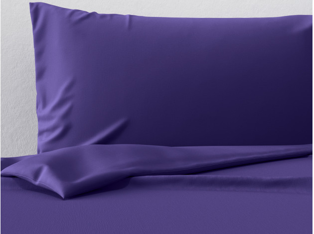Комплект постельного белья КПБ сатин однотонный (фиолетовый ОСНОВА СНОВ)