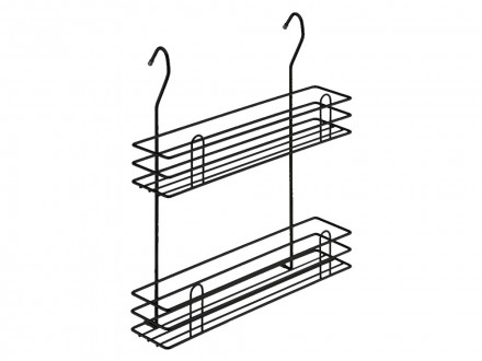 Двухъярусная полка для специй на рейлинг 193-134393
