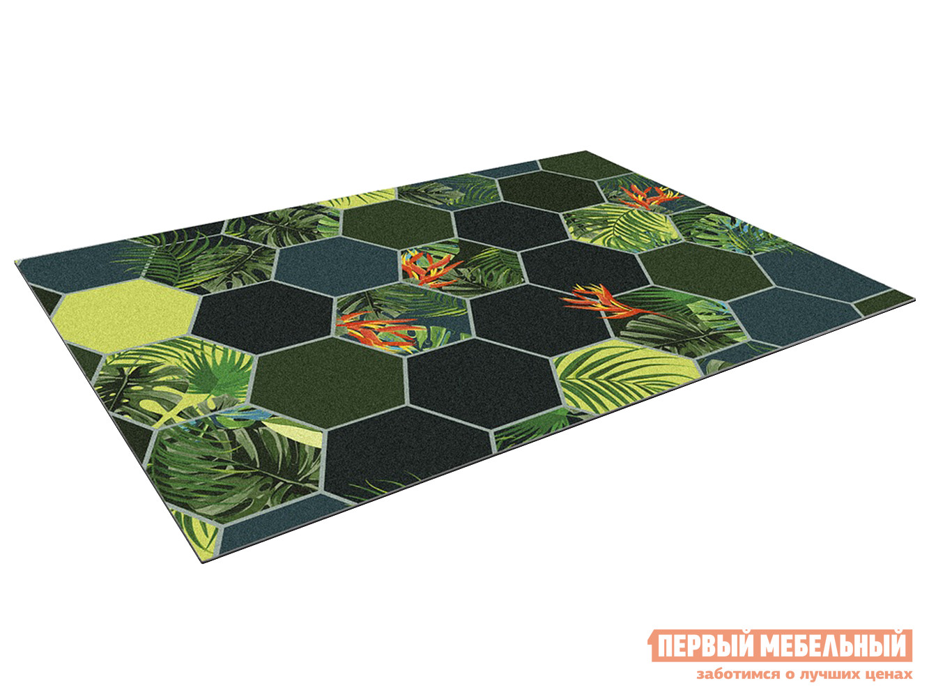 Придверный коврик  Джунгли Зеленый, 600 Х 900 мм