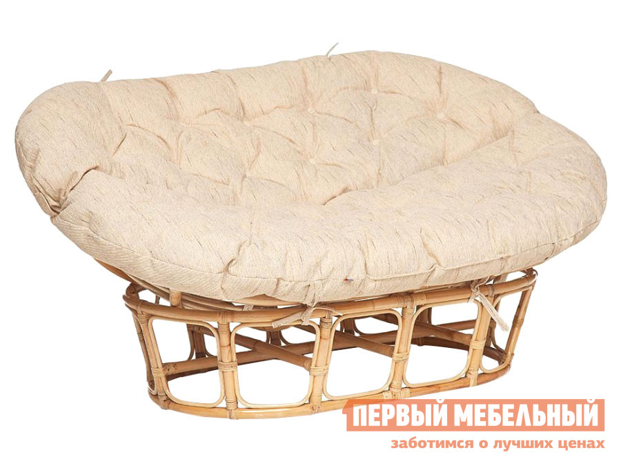 Плетеное кресло  MAMASAN ECO Натуральный, ротанг / Бежевый, ткань Tetchair 129332