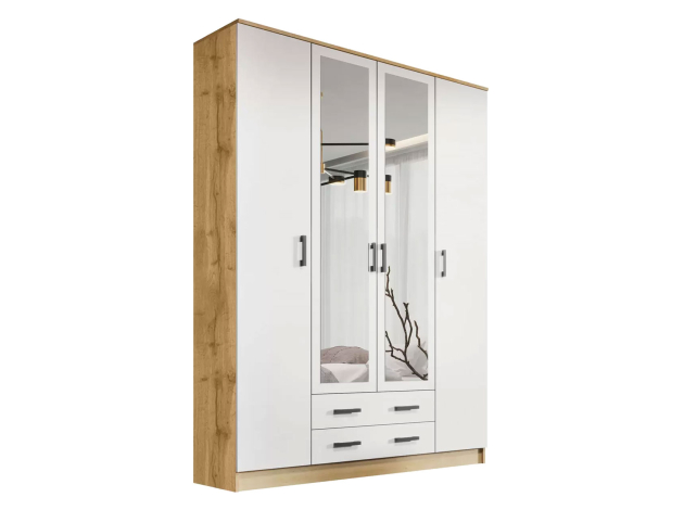 Распашной шкаф Эко Квадро с зеркалом