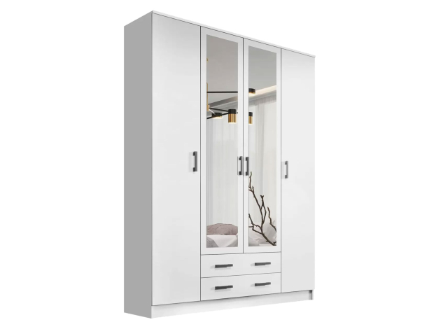 Распашной шкаф Эко Квадро с зеркалом