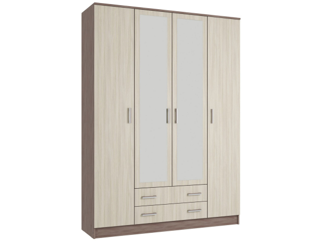 Распашной шкаф Эко Квадро с зеркалом