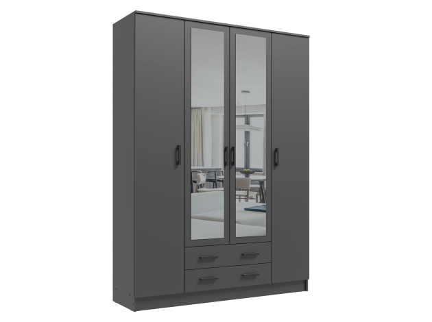 Распашной шкаф Эко Квадро с зеркалом