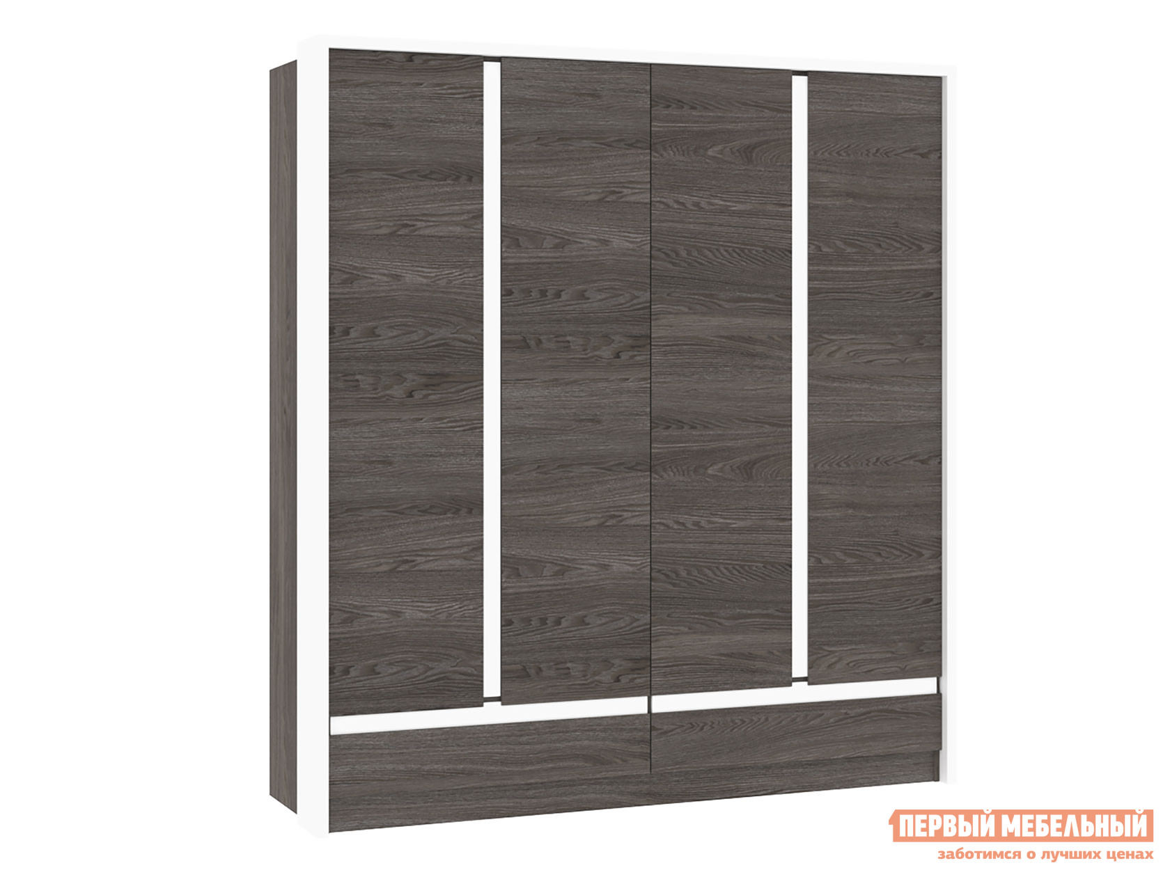 

Распашной шкаф Шкаф 4-х ств. с ящиками Вирджиния 011.51 Ясень анкор темный / Белый, Шкаф 4-х ств. с ящиками Вирджиния 011.51 Ясень анкор темный / Белый