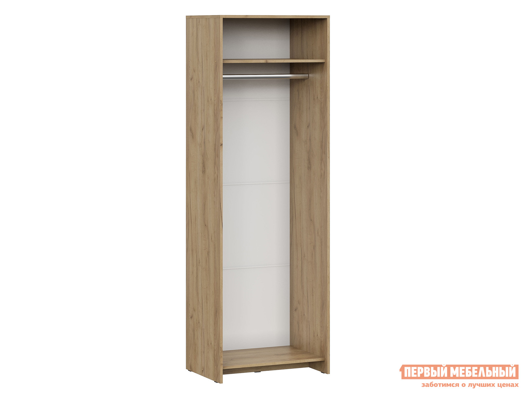 Распашной шкаф  Дублин Дуб золотой / Камень тёмный, Без дополнительных полок