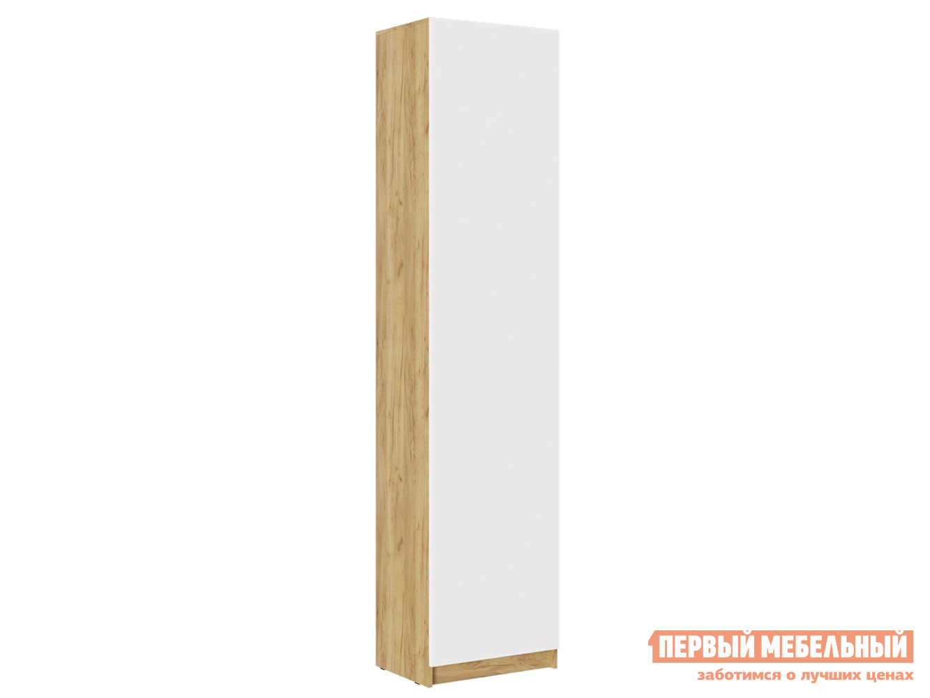 Распашной шкаф  Бостон Дуб Крафт золотой / Белый глянец