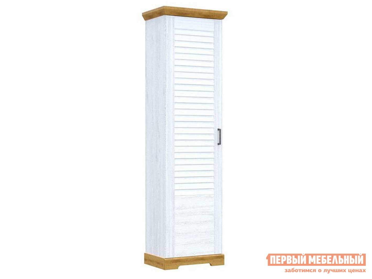 Распашной шкаф  Шкаф для одежды 1-дверный Кантри Сосна андресон / Орех рибек натуральный
