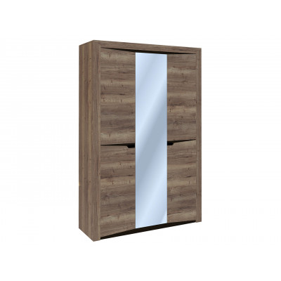 Распашной шкаф  Шкаф 3-х дверный Гарда Дуб галифакс Табак, Без полок, 2300 мм