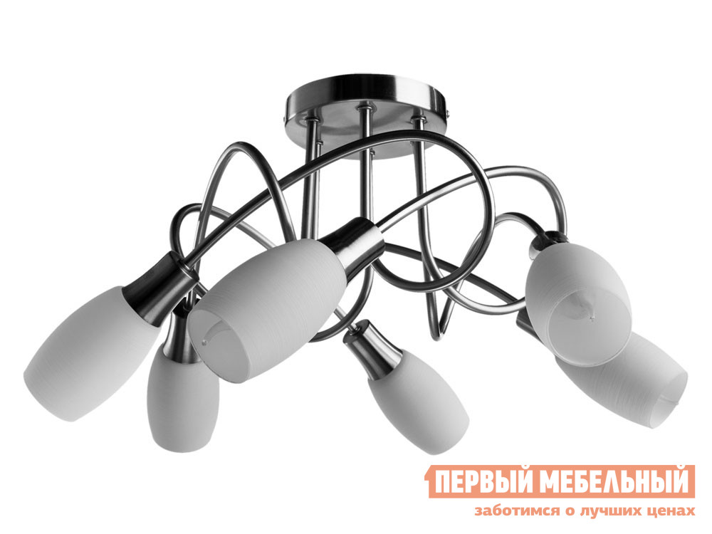 

Люстра VOLARE A4591PL-6SS Матовое серебро / Белый, VOLARE A4591PL-6SS Матовое серебро / Белый