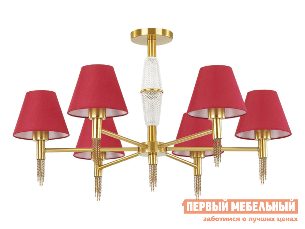 

Люстра VANESSA 4514/6C Античная латунь / Красный, VANESSA 4514/6C Античная латунь / Красный