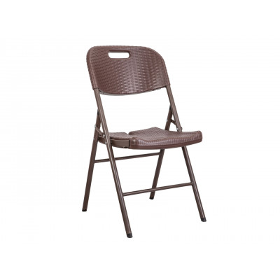 Пластиковый стул  Стул складной 45*50*88, коричневый Коричневый, пластик / Коричневый, металл