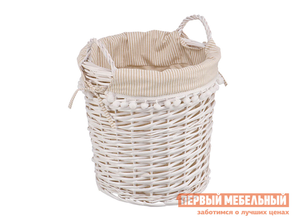 

Корзина для хранения Колокольчик Ивовая лоза / Полосы, ткань, Белый, Колокольчик Ивовая лоза / Полосы, ткань