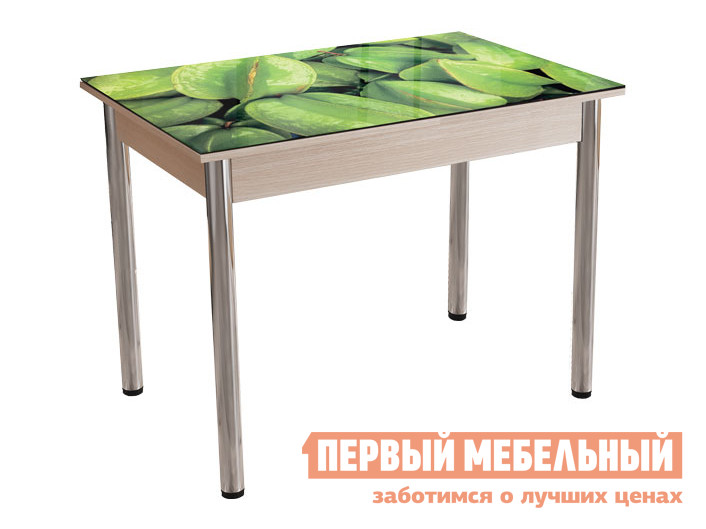 

Кухонный стол Стол обеденный Белла Фотопечать Карамболь, Дуб молочный/Хром, Серый, Стол обеденный Белла Фотопечать Карамболь, Дуб молочный/Хром