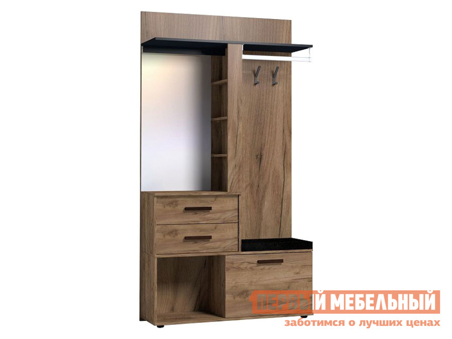 

Прихожая Натура Дуб табачный Craft / Черный, Натура Дуб табачный Craft / Черный
