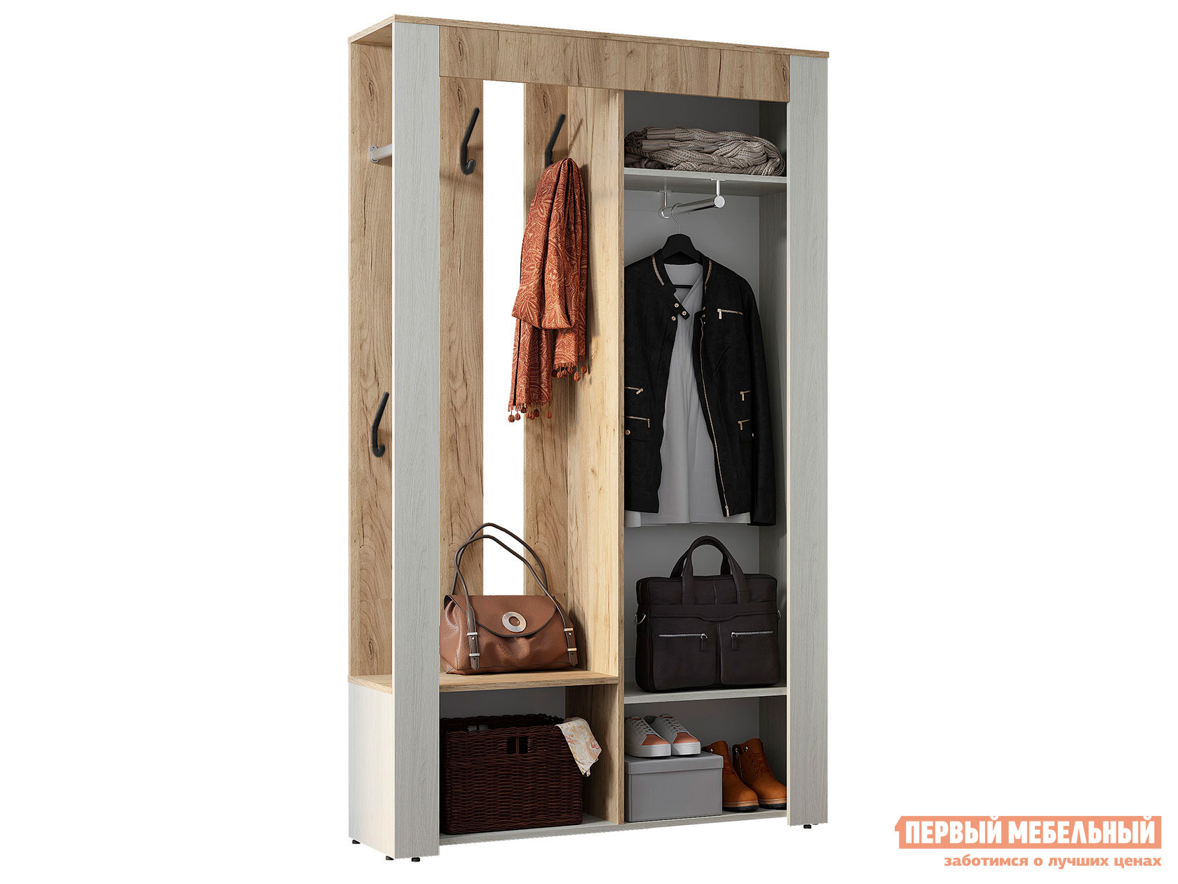 

Прихожая Франк Крафт / Ясень белый, Светлое дерево, Франк Крафт / Ясень белый