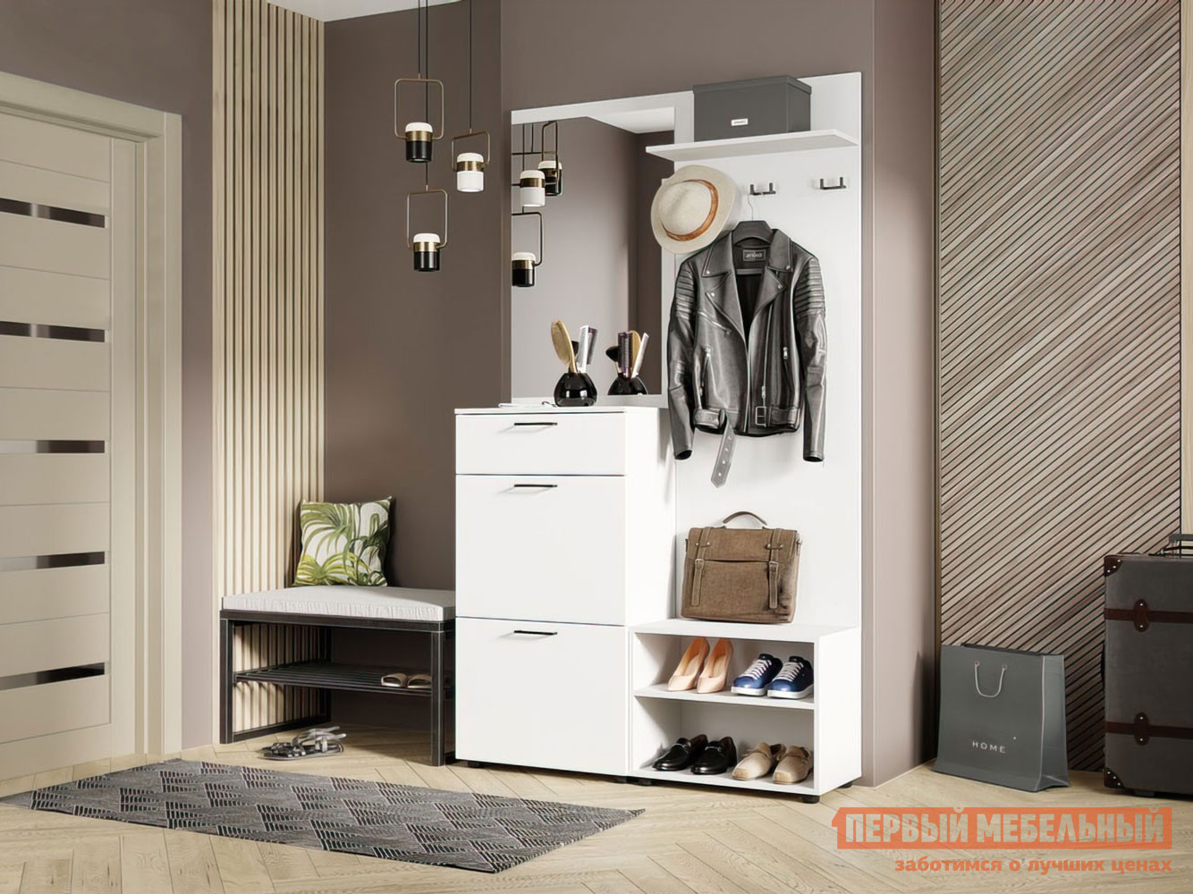 Прихожая  Саманта Белый