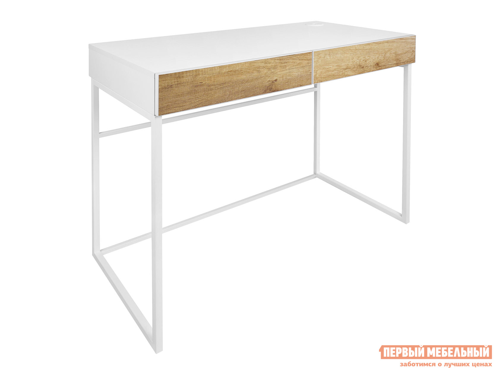 Письменный стол  MD 708 Белый / Дуб Каньон / Белый, металл