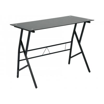 Письменный стол  GD-02 Черный, металл / Черное стекло