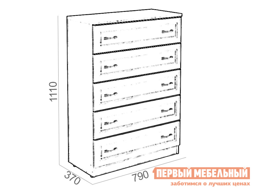

Комод Мерлен 701 Арктика, Светлое дерево, Мерлен 701 Арктика