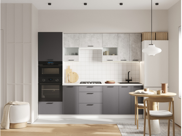 Кухонный гарнитур Модус 260 см со стеклом