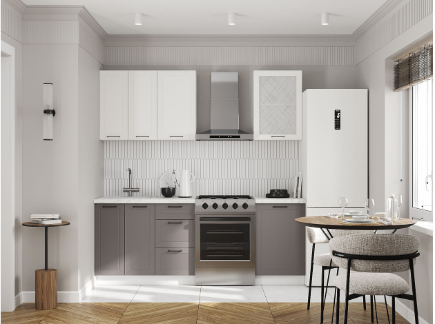 Кухонный гарнитур Вектор 150 см со стеклом