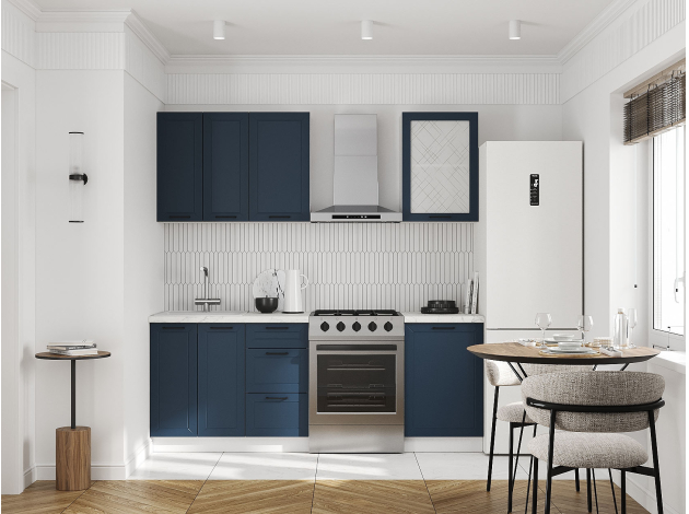 Кухонный гарнитур Вектор 150 см со стеклом