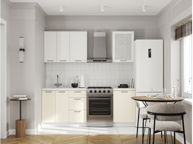 Кухонный гарнитур Вектор 150 см со стеклом