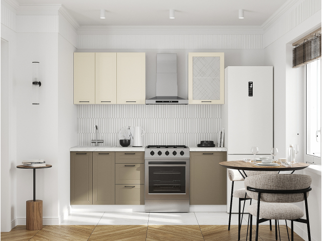 Кухонный гарнитур Вектор 150 см со стеклом