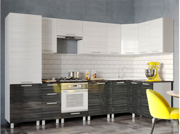 Угловой кухонный гарнитур Кухня Титан угловая 320 х 140 см