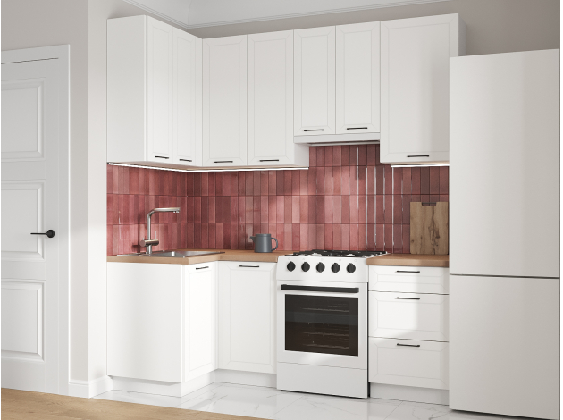 Высокий кухонный гарнитур Вектор 210х100 см