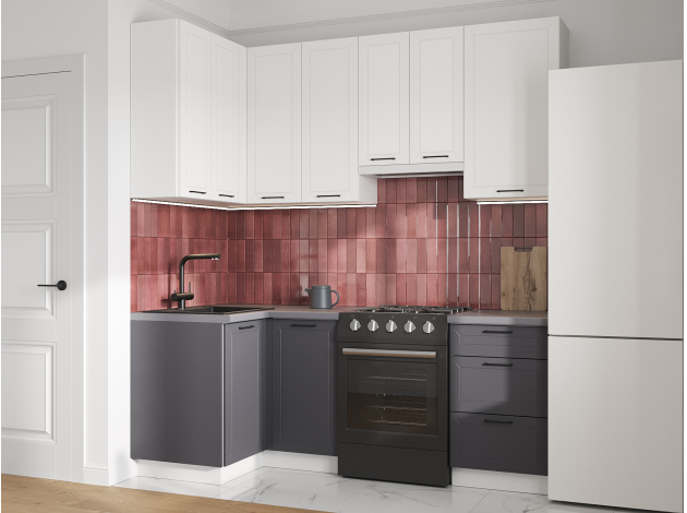 Высокий кухонный гарнитур Вектор 210х100 см