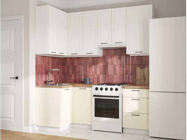 Высокий кухонный гарнитур Вектор 210х100 см