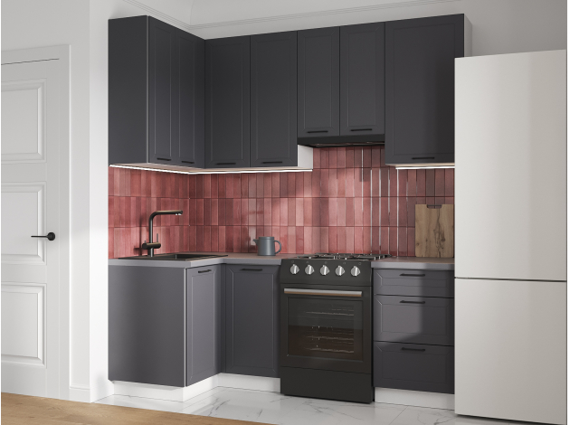 Высокий кухонный гарнитур Вектор 210х100 см