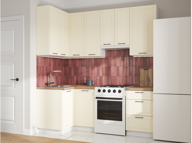 Высокий кухонный гарнитур Вектор 210х100 см