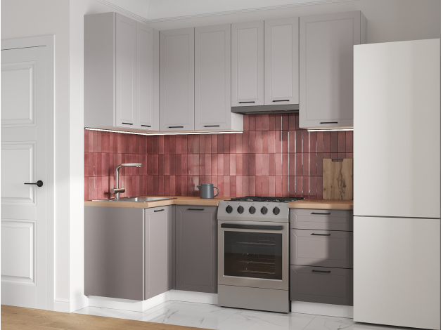 Высокий кухонный гарнитур Вектор 210х100 см